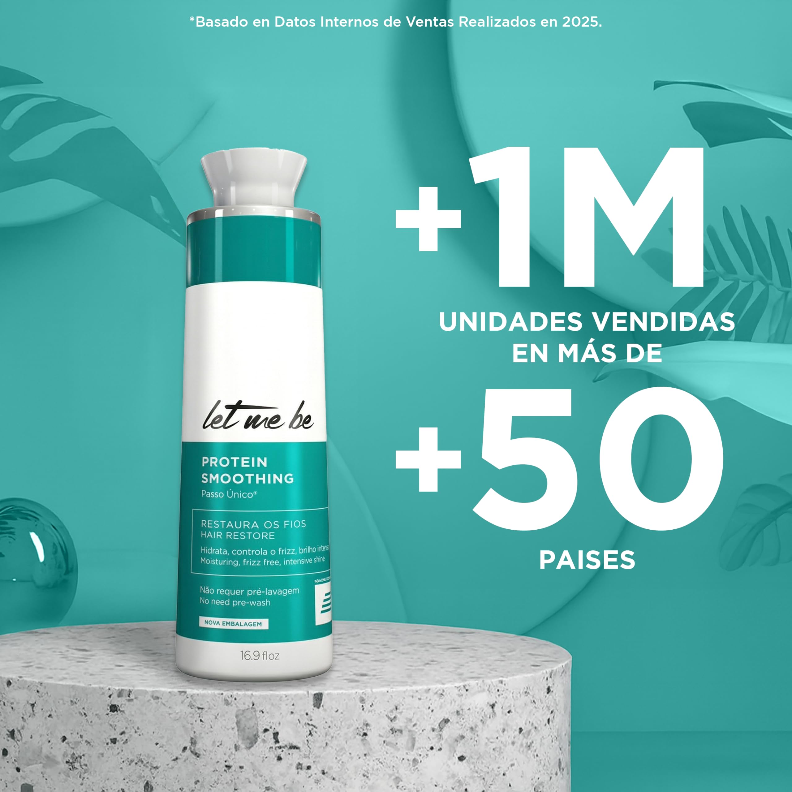 Let Me Be - Protein Smoothing Lissage Bresilien Keratine, Organique en Un Seul Geste, Sans Formaldéhyde, Anti-Frisottis, Résultats Professionnels Jusqu’à 6 Mois – 500 ml