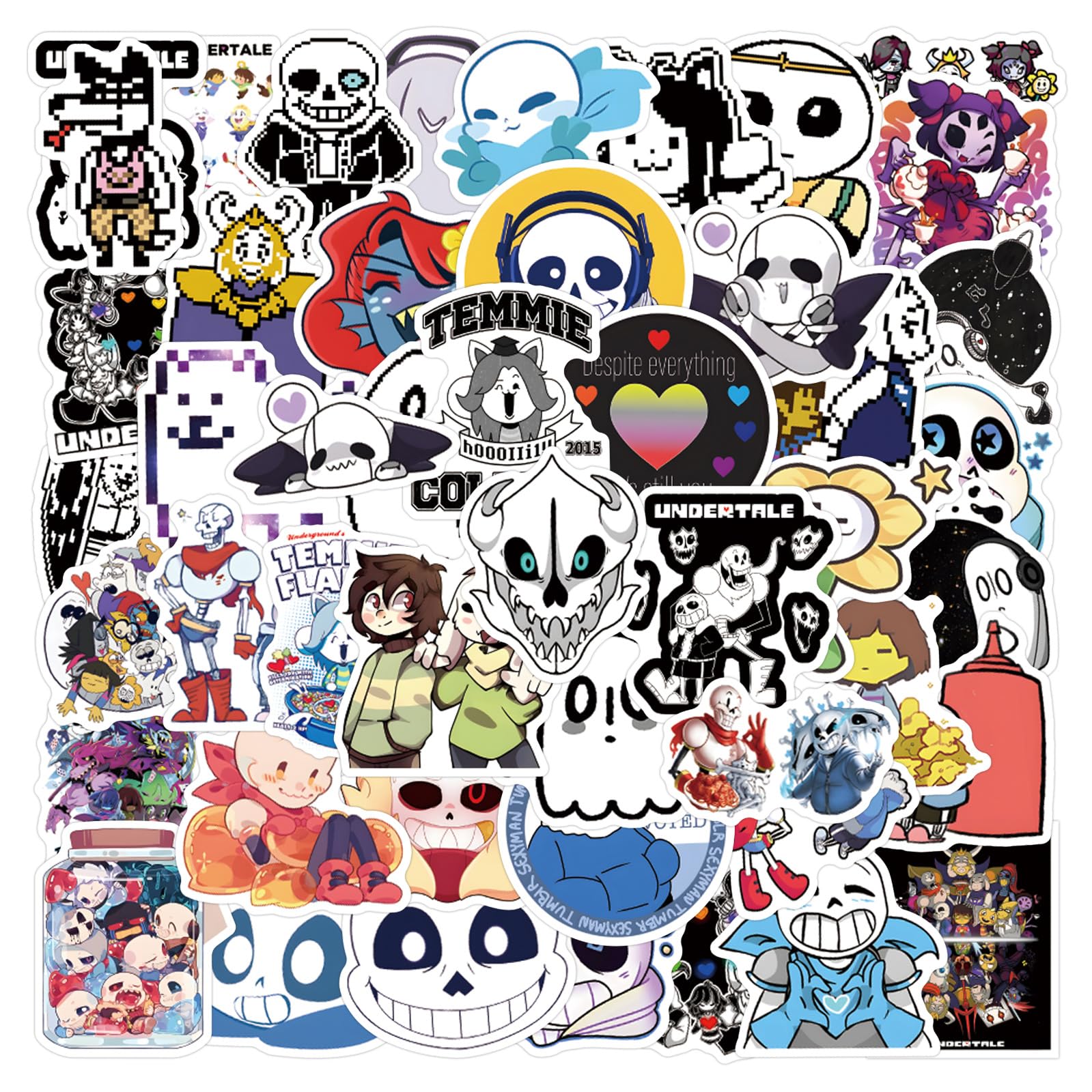 Amazon.co.jp: アンダーテール シール 55枚 ステッカー可愛い 防水