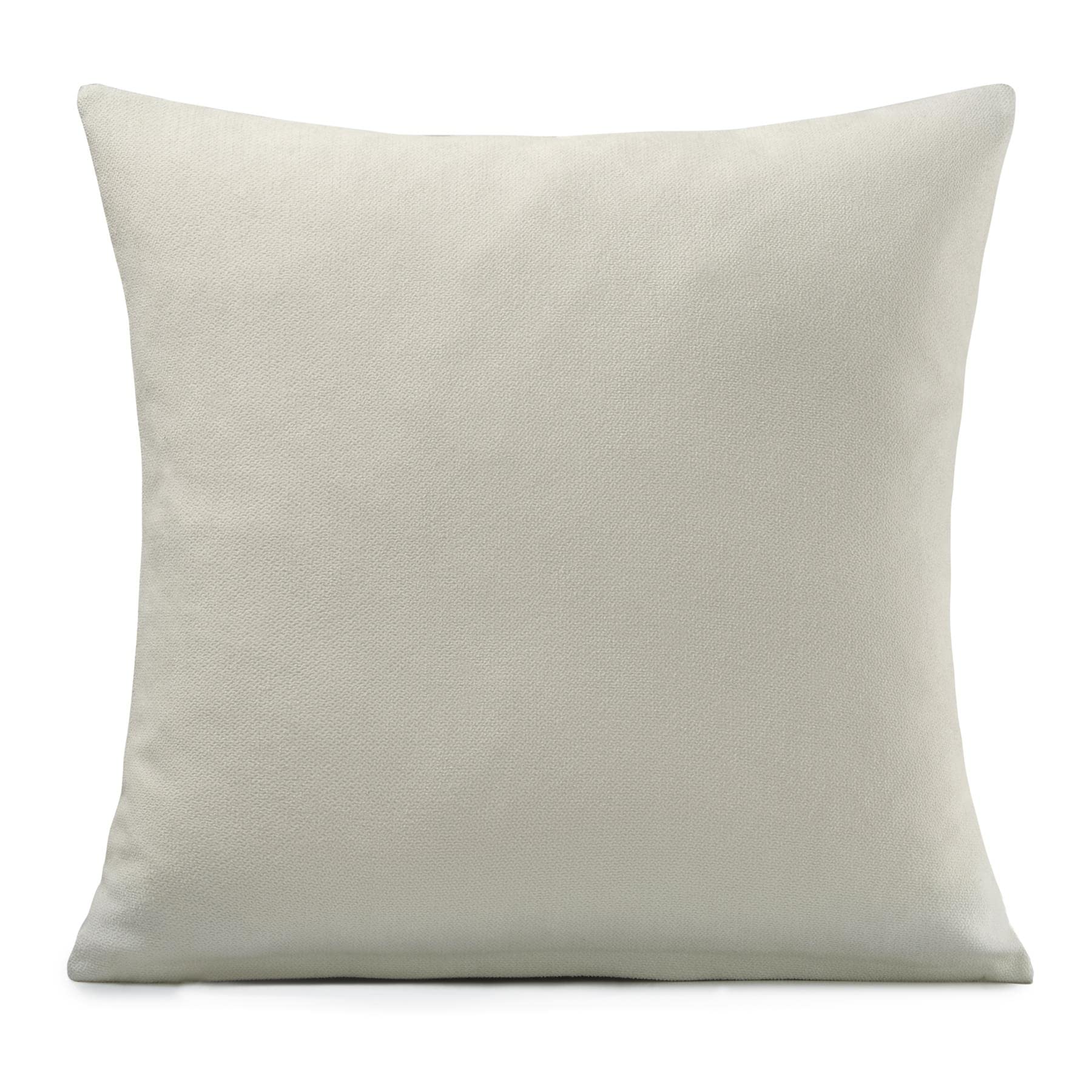 Luxury Living Velvet Chenille Cushion - Cream - 45 cm x 45 cm