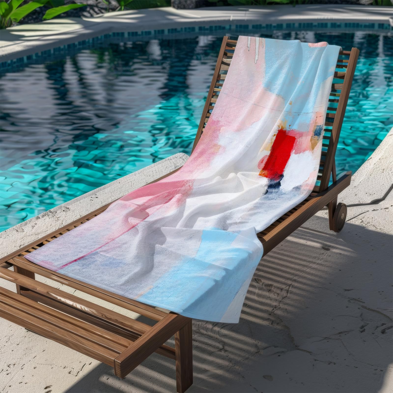 Générique Serviette de Plage 90X180 Bleu Rose