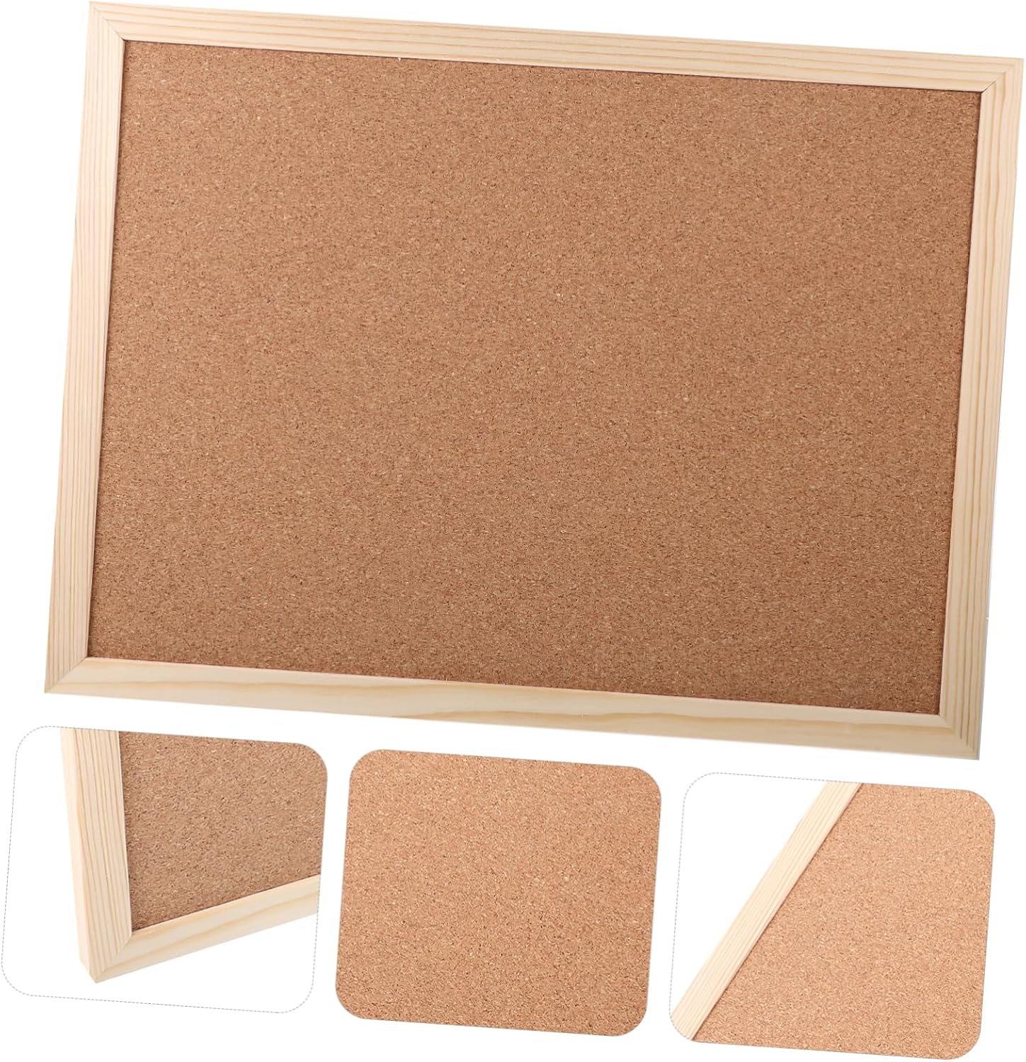 Double-Sided Cork Board Wall Display Small Bulletin Board for Home and Office Decorative Pins for Messages and Photos