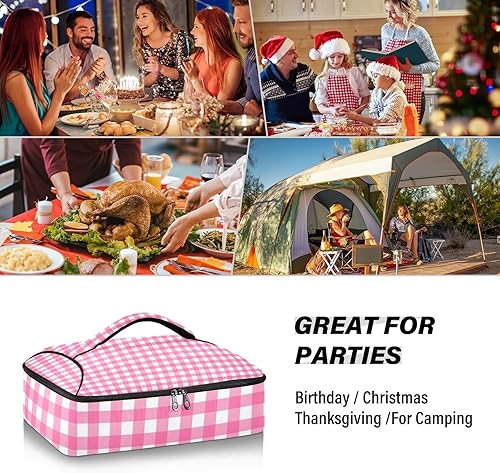 Miniatura 7 de Portarplatos de cazuela para alimentos calientes o fríos, reutilizable, con aislamiento, térmico, portador de alimentos para lasaña, contenedores