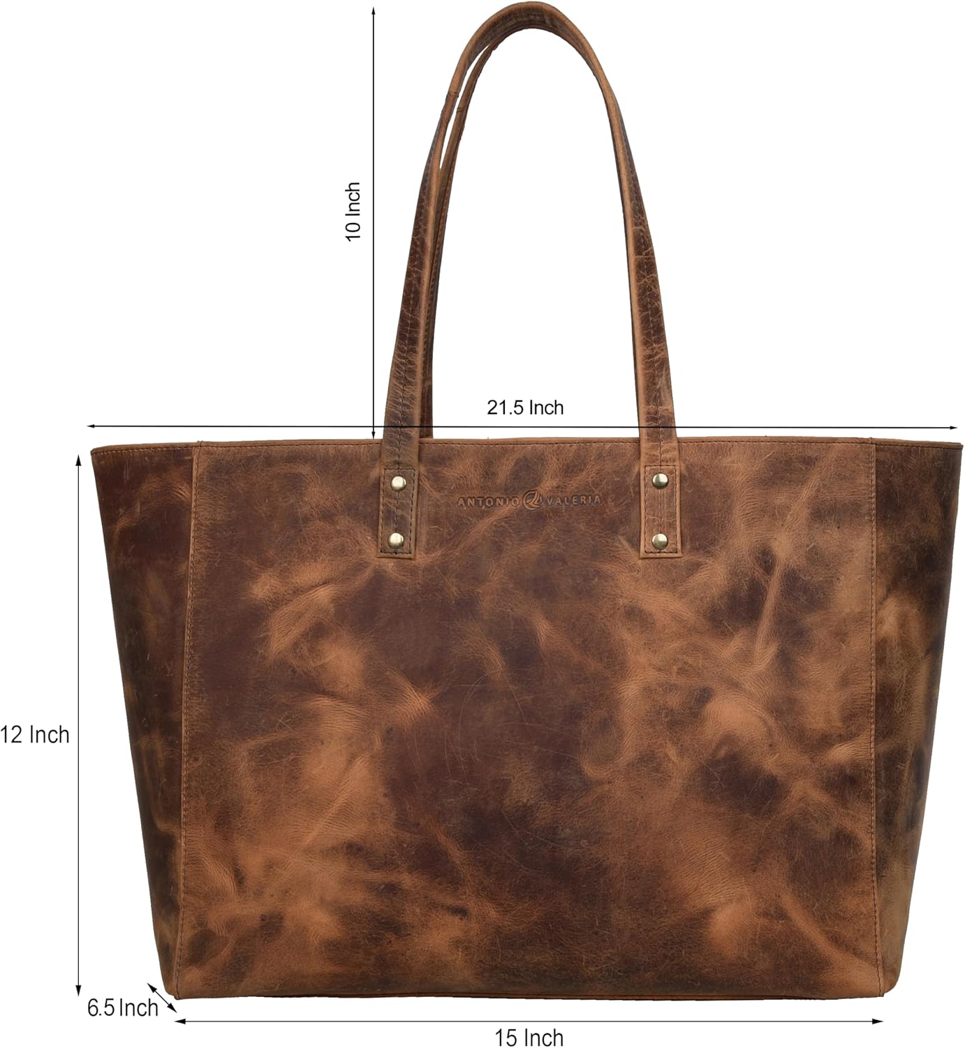 ANTONIO VALERIA Avery Leather Tote/Top Handle Shoulder Bag for Women | Leather, Top Handle - Image 2