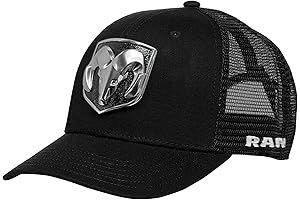 Official Dodge Ram Logo 3D Patch Adjustable Trucker Hat
