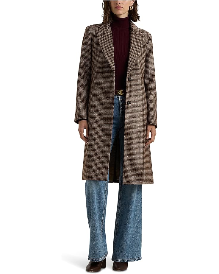 Lauren Ralph Lauren Novelty Single Breasted Wool Coat - Main View
