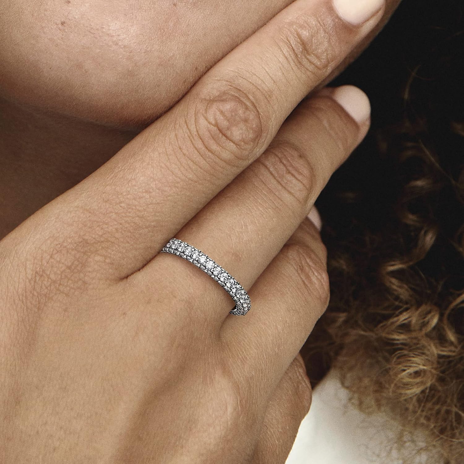 PANDORA Anillo Timeless 192627C01-52 pavé banda