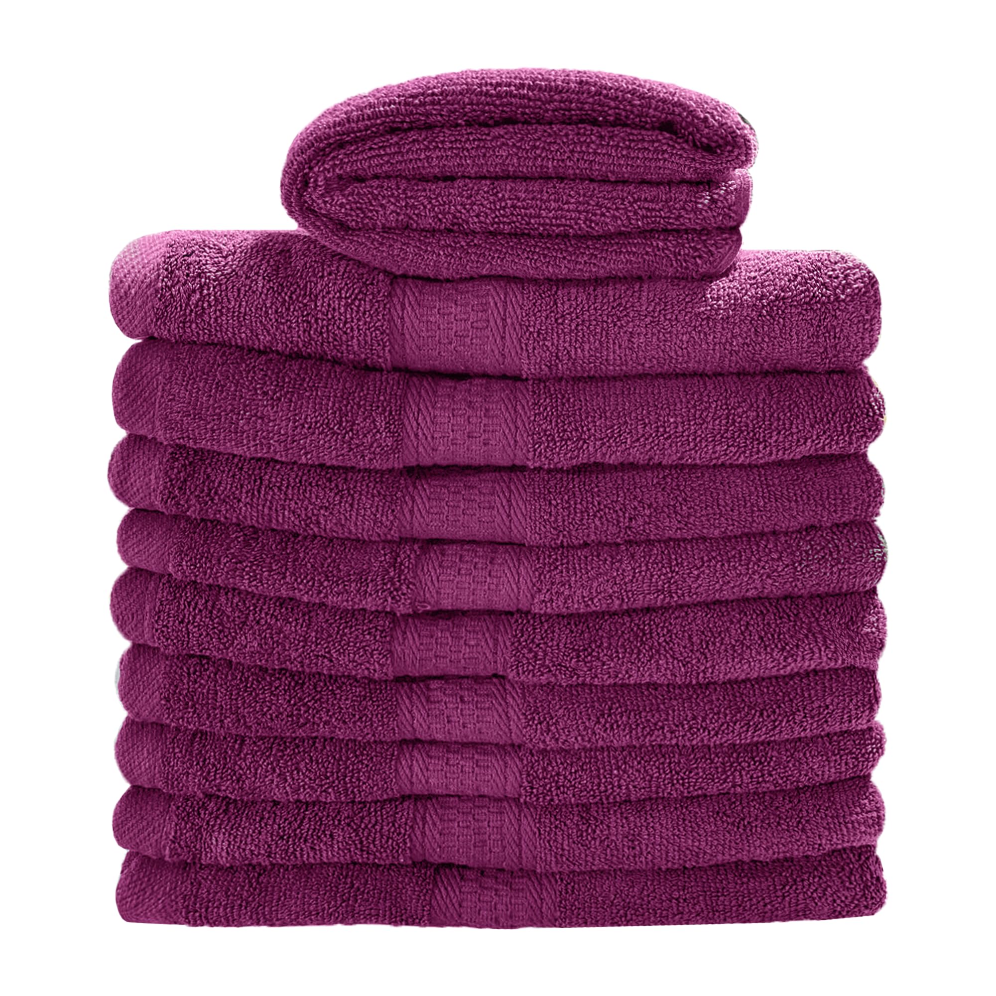 Duschtuch Duschtücher Handtücher Saunahandtuch Badetuch-Set 100% Frottee Baumwolle 600g / m² 50x100 cm oder 70x140 cm | Premium Qualität 2er,4er,8er oder 10er (10er Set 70x140 cm Lila)