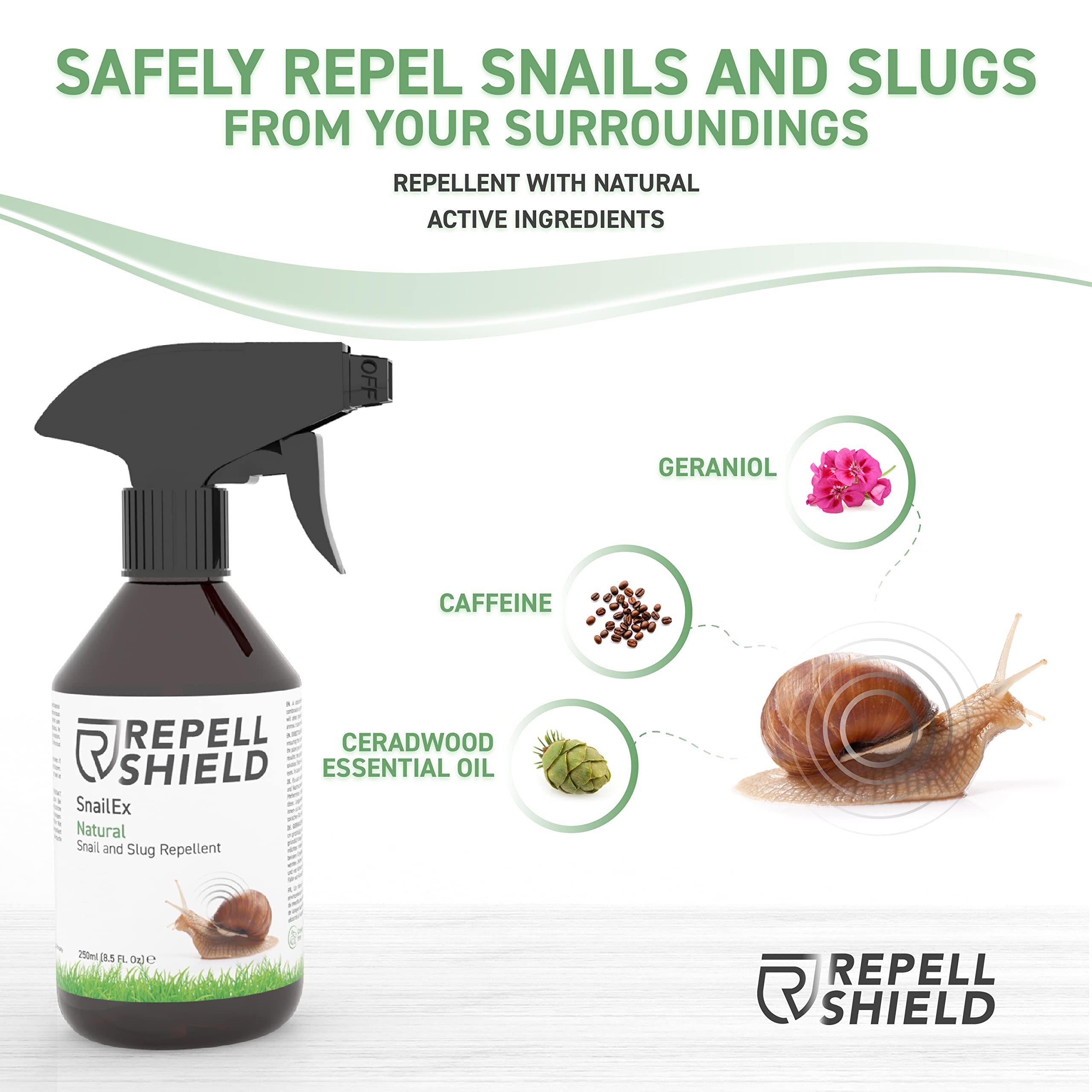 RepellShield Snail and Slug Repellent A Natural Slug Repellent Pet Friendly Formula Snail