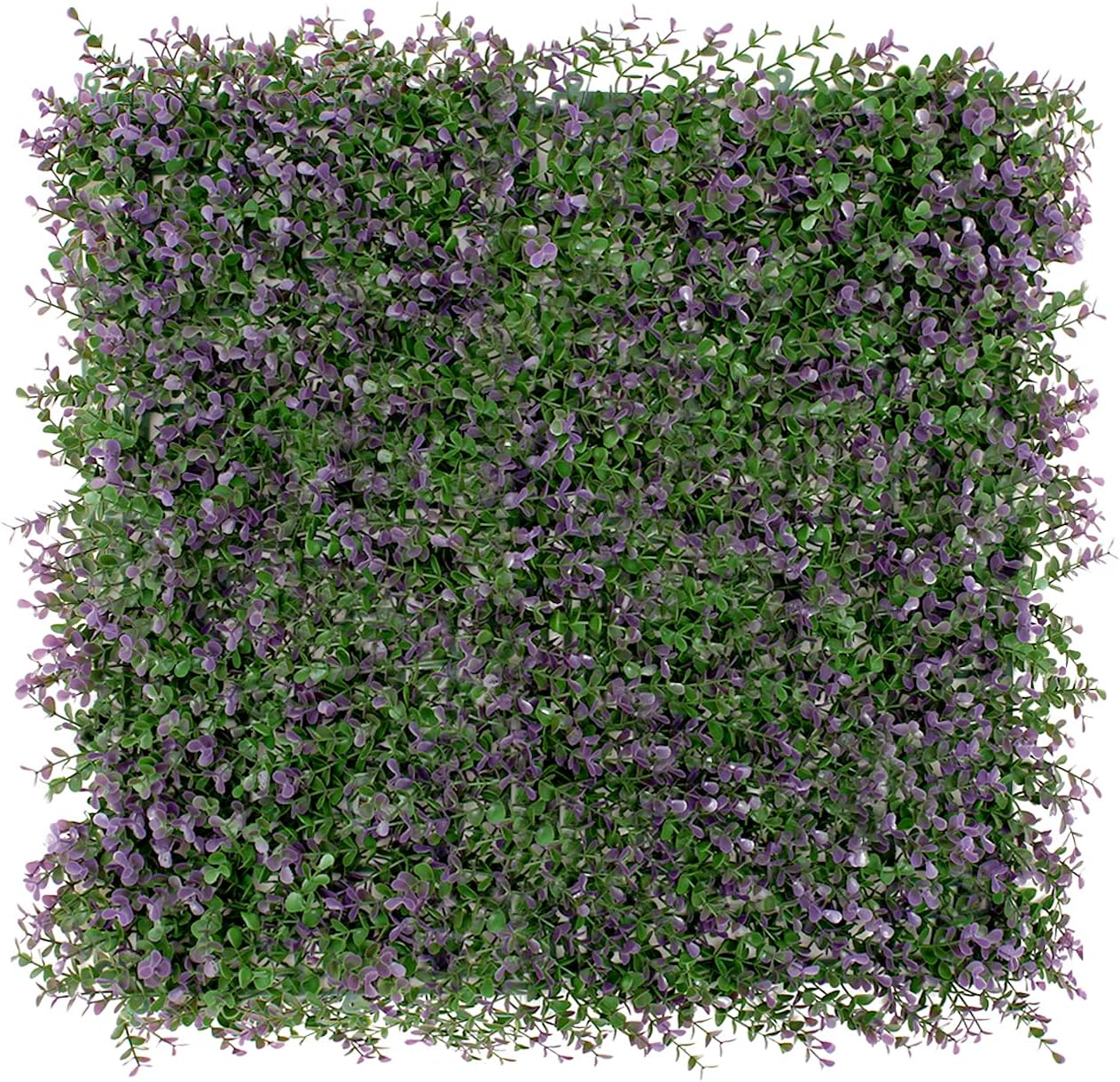 6 PCS 20"x20" Artificial Boxwood Panels Faux Plant Grass Green Wall Panel Decoration for Outdoor Indoor Garden Backyard (Buxus Lavender)