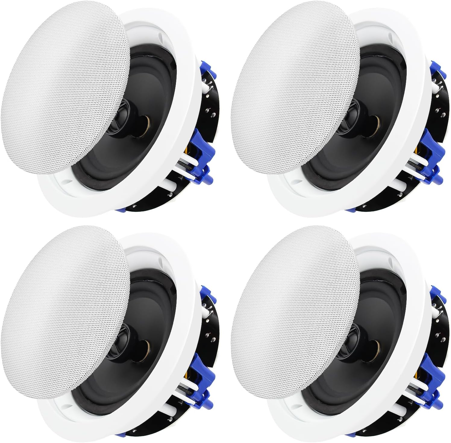 STUDIOFINIX 6.5 Inch Ceiling Speakers 640 Watts 2 Way Flush Mount Passive for Home Theater, Living Room, Office,Kichten,Study Room,Basement,Covered Patio and Flush Mount(4 Speakers)