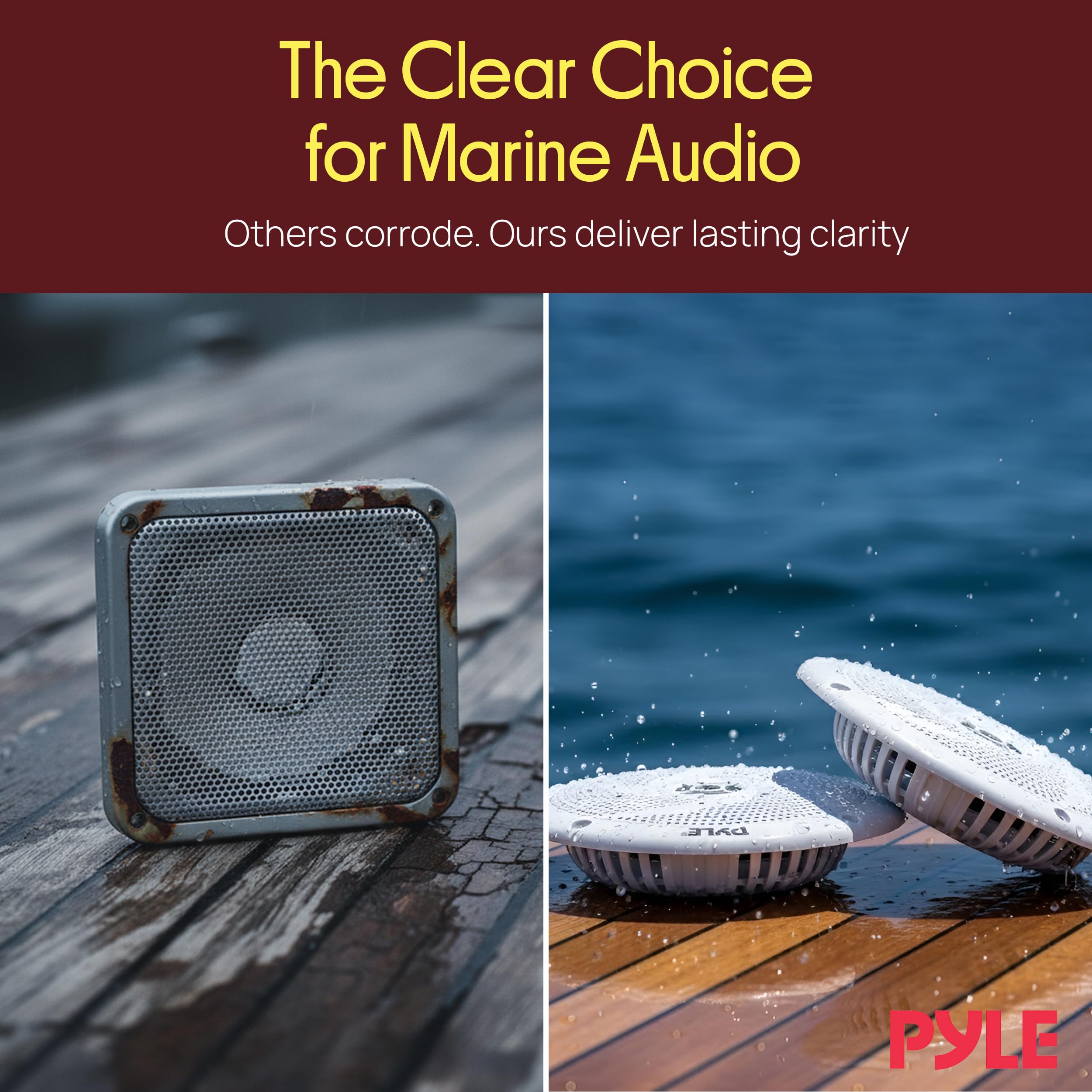 Pyle Marine Speakers - 5.25 Inch 2 Way Waterproof and Weather Resistant Outdoor Audio Stereo Sound System with 180 Watt Power and Low Profile Slim Style - 1 Pair - PLMRS5W White product thumbnail 7