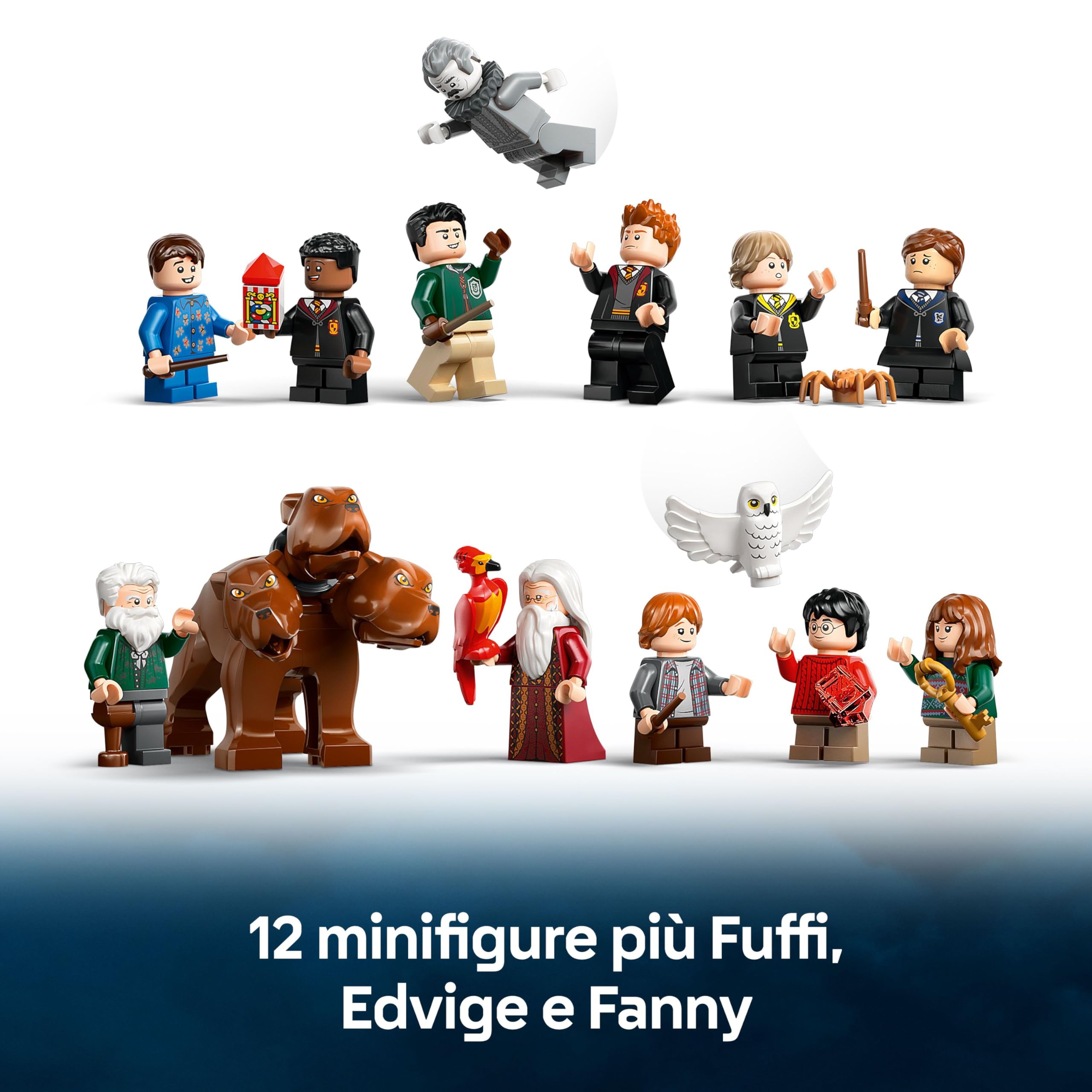 LEGO Harry Potter Castello di Hogwarts: Torre della Grande Scalinata Principale - Giocattolo con Stanze Modulari (Chiavi Alate e Scacchi dei Maghi) con 12 Personaggi - Regalo per Bambini da 10+ 76454