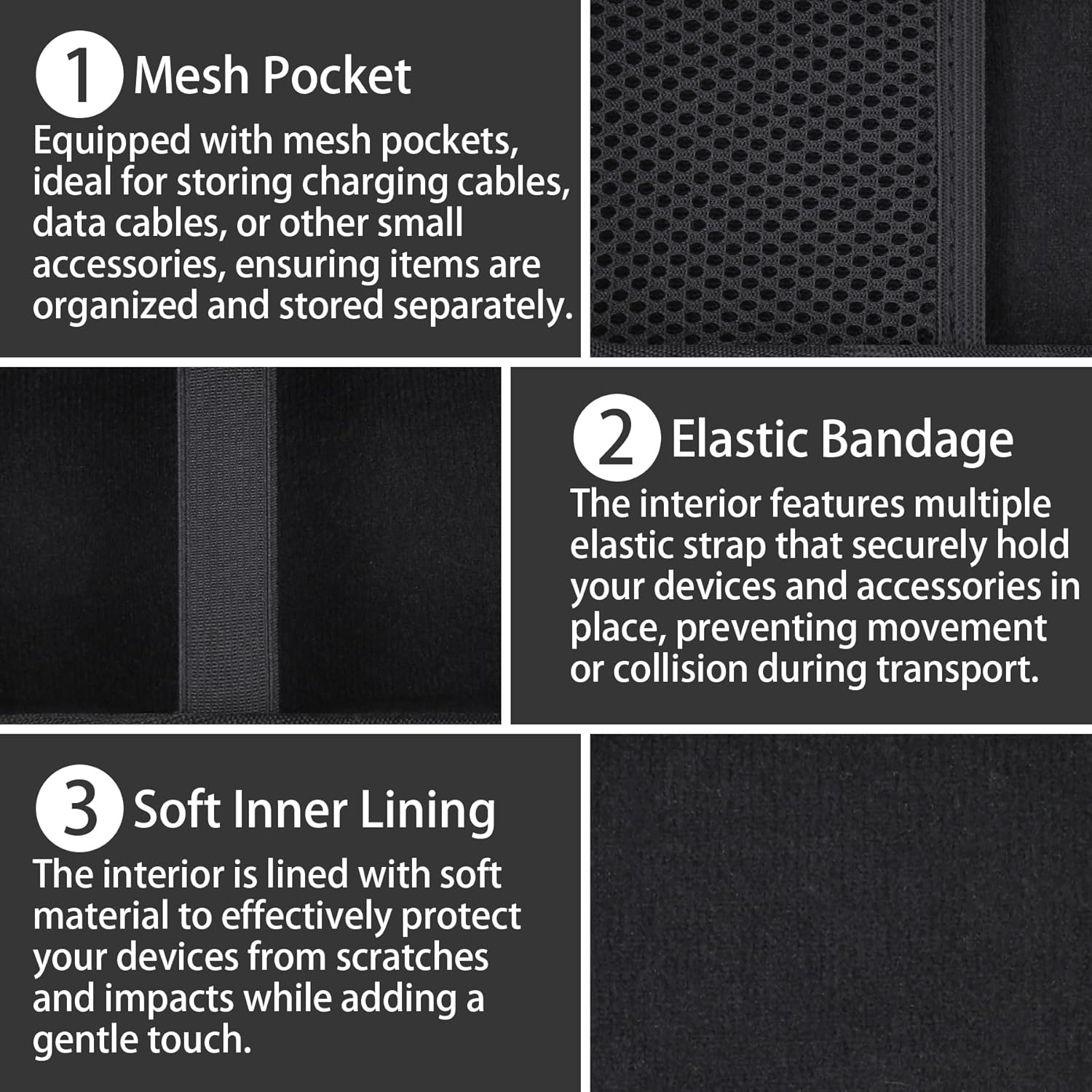 co2CREA Hard Travel Case for Zoom H4essential 4-Track Handy Recorder, Shockproof Protective Storage Bag with Handle and Mesh Pocket - Image 7