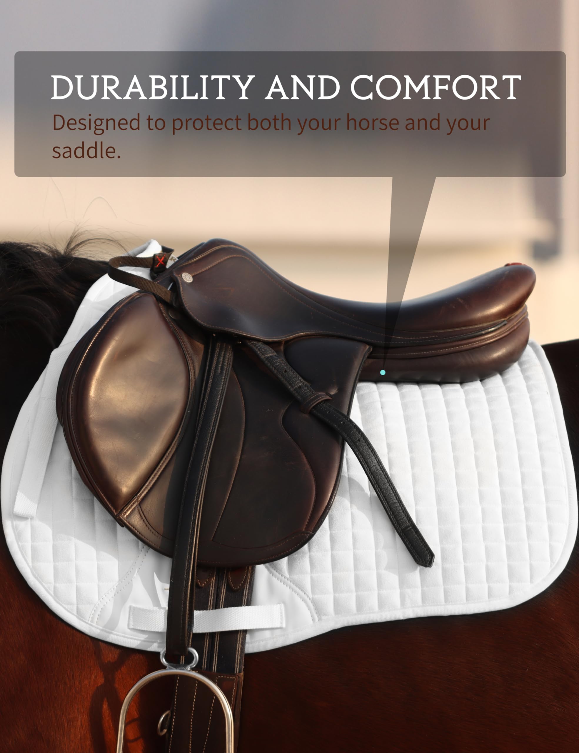 Harrison Howard Sottosella Equestre Pad Equitazione Pad GP - Bianco
