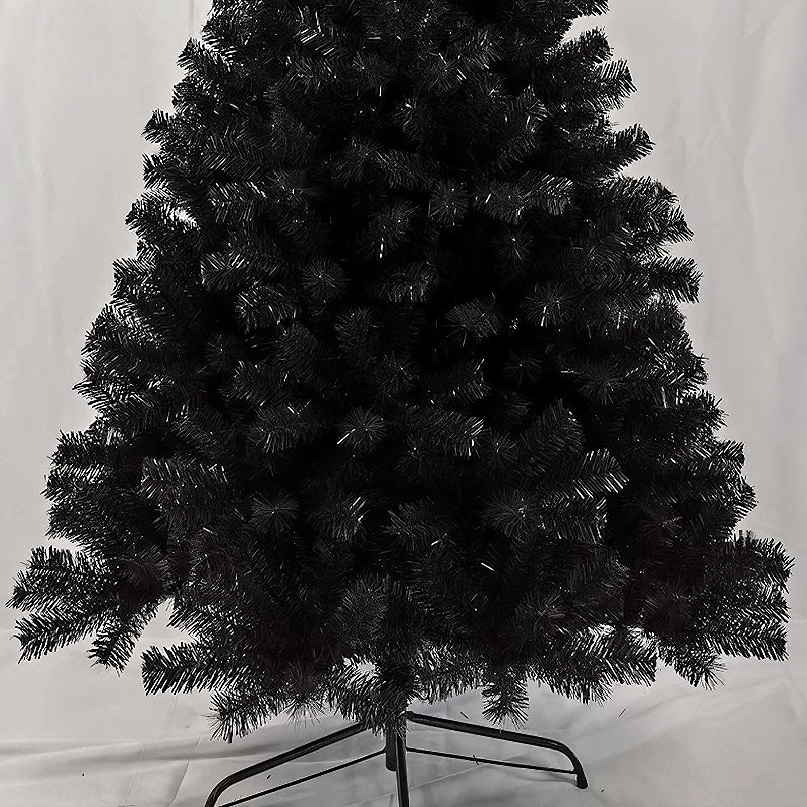 Albero di Natale Artificiale con Rami in PVC Albero Natale Artificiali Nero Decorazioni Natalizie per Hotel, Centri Commerciali, Case, Scuole, Uffici(210cm/82.7")