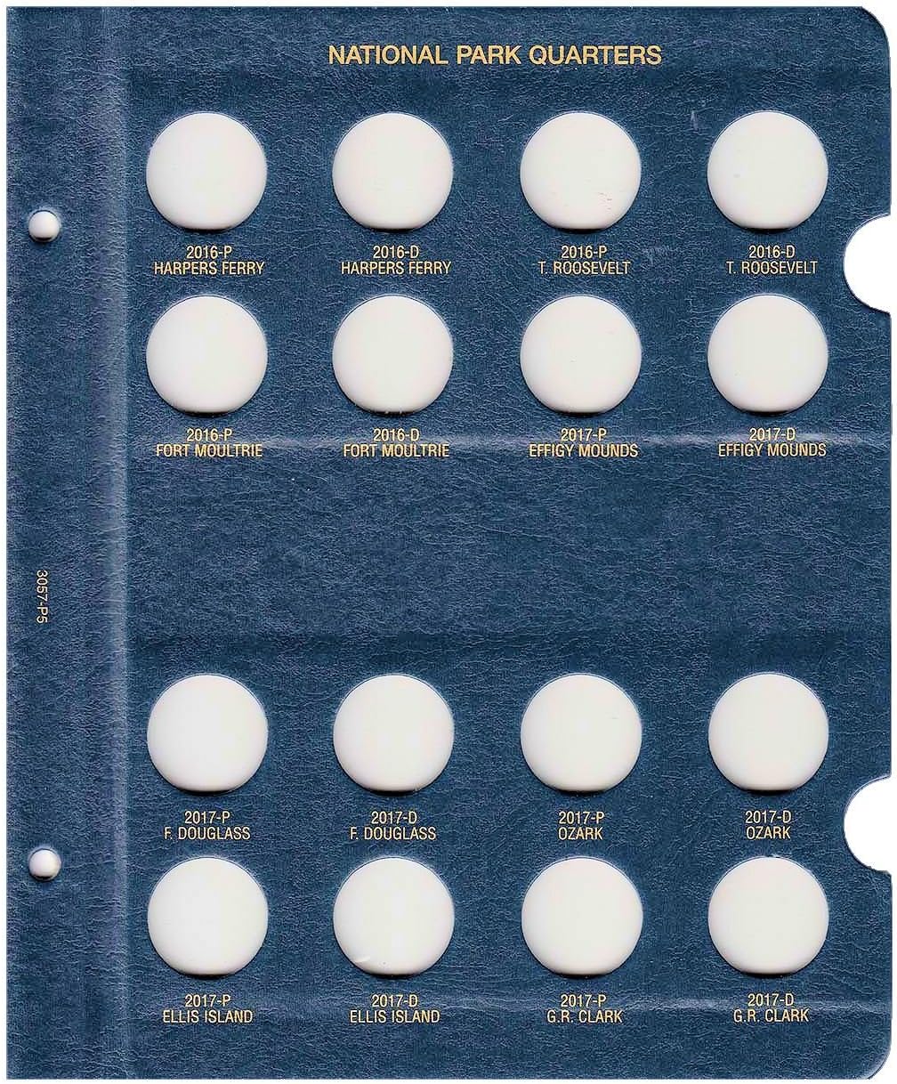 Whitman US National Park Quarter Coin Album 2010-2021 P & D Mints #3057