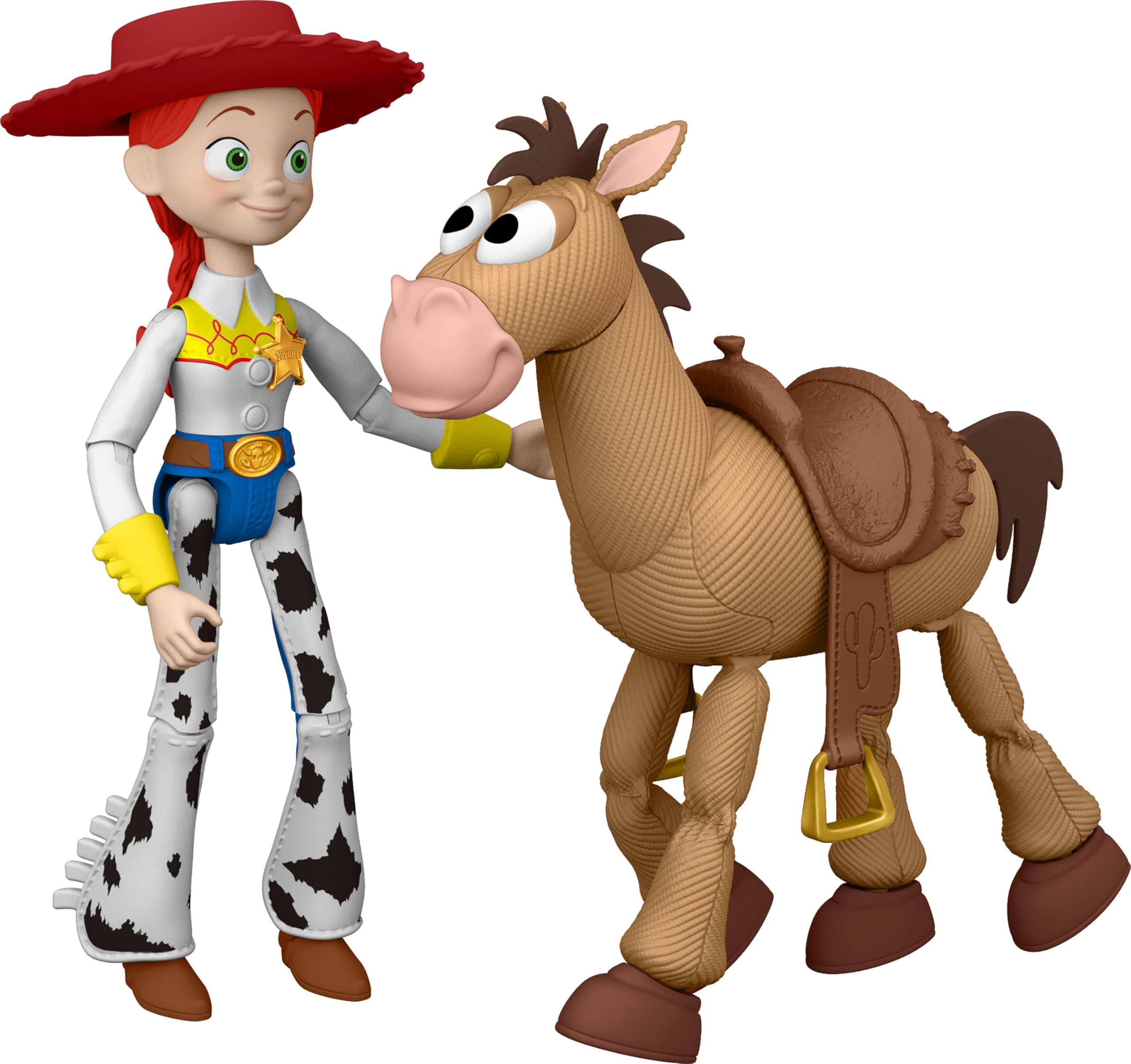 Mattel Disney Pixar Toy Story 5 Pack de 2 Figuras de acción articuladas a Escala de Juego de 17,78 cm, Jessie y Perdigón, Sombrero Vaquero extraíble, JKV21