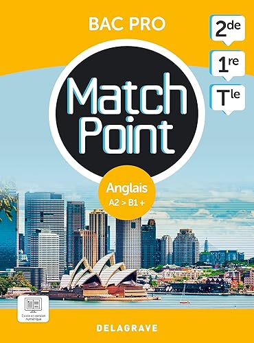 Match Point - Anglais 2de, 1re, Tle Bac Pro (2023) - Pochette élève