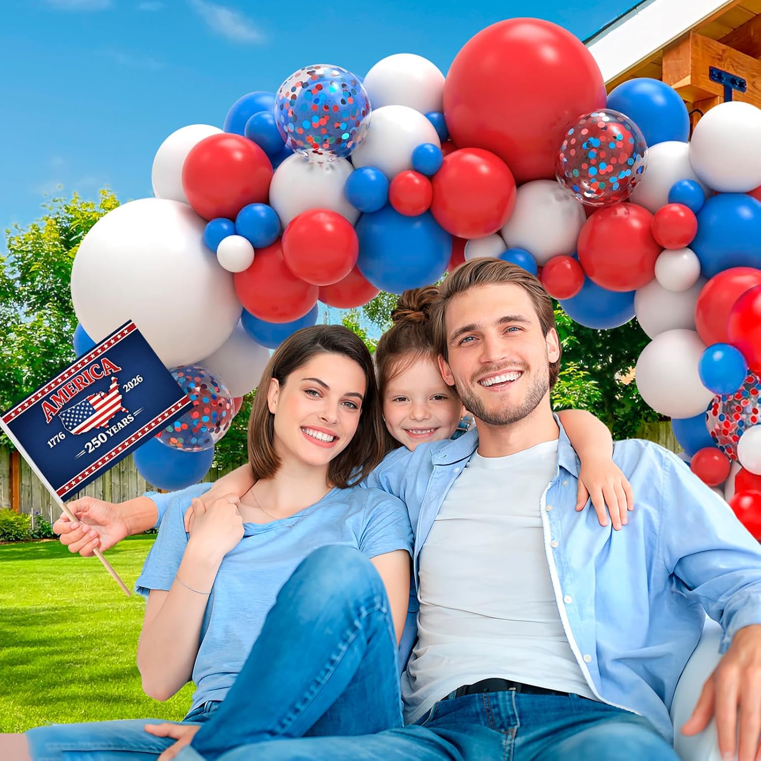 100 Pack Small American Flags on Stick American Anniversary flag Handheld Flag for Outside,4th of July Independence Day Patriotic Signs Hand Held Flags for Room House Welcome Lawn Backdrop Parade (100, Style-A Flag)