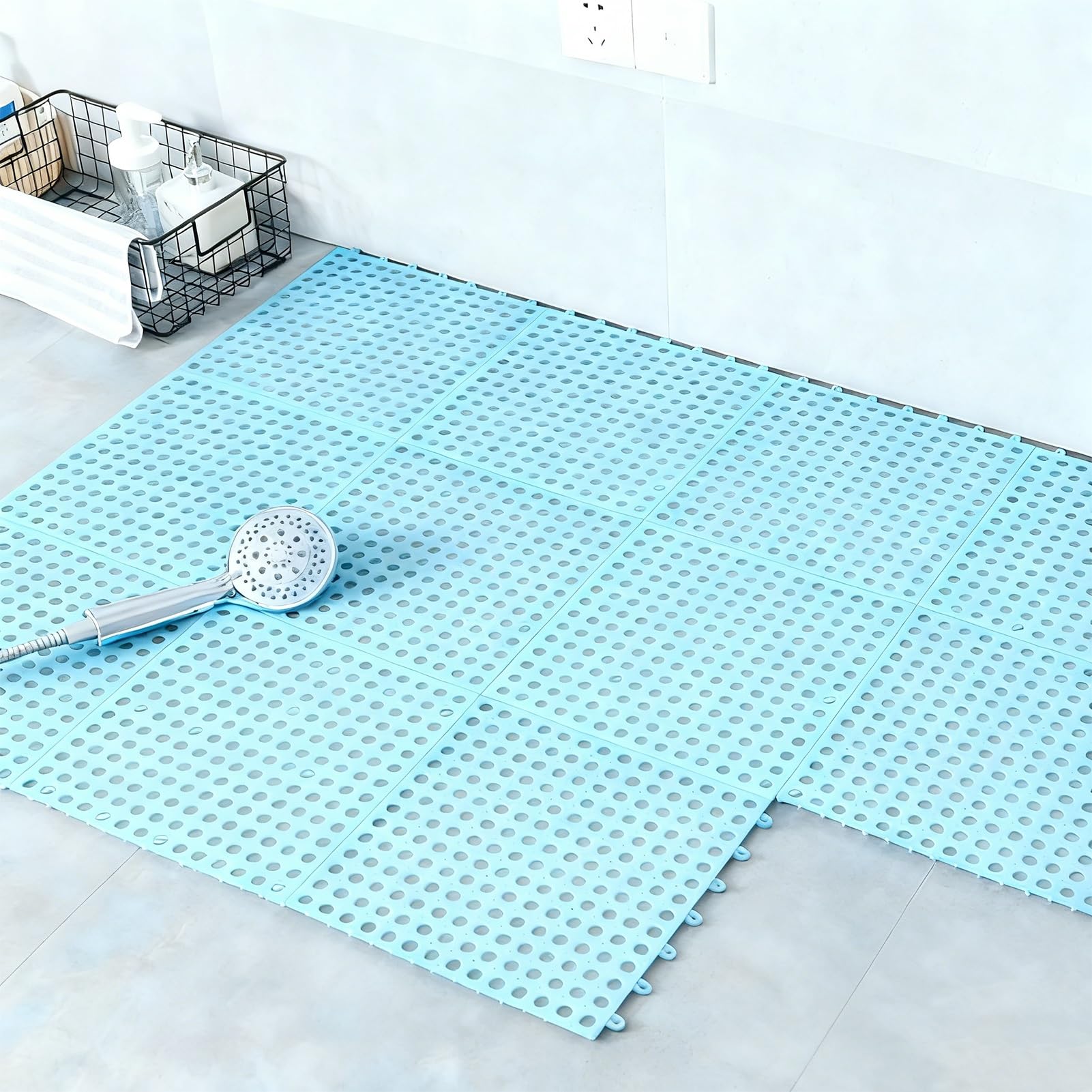 Interlocking Bodenschutzmatte Fitness Weiche Textur Puzzlematte Boden Drainage Bodenfliesen Schwimmbad, Garten(30pieces)
