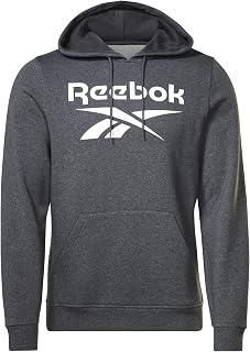 Mens Identity Fleece Stacked Logo Pullover Hoodie