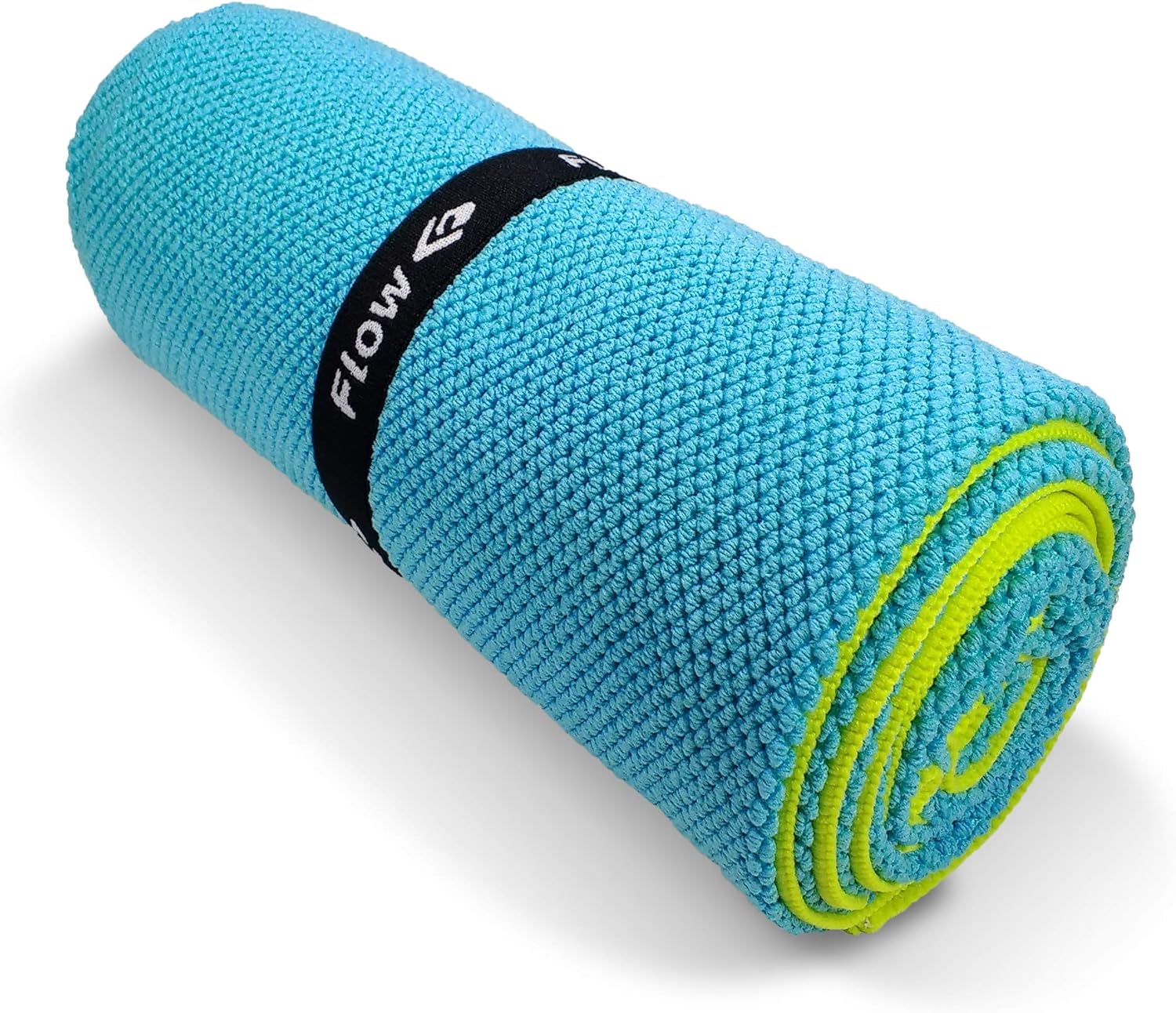 Flow Microfiber Quick Dry Swim Towel - Pool Towels for Competitive Swimming and Other Water Sports with Medium and Large Options Available (Blue, Large (60” x 30”))
