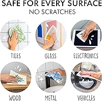 Vista 3 de SUPERSCANDI - 5 paños de cocina suecos - 100% biodegradables y compostables Toallas de papel reutilizables lavables, seguras para alimentos y sin