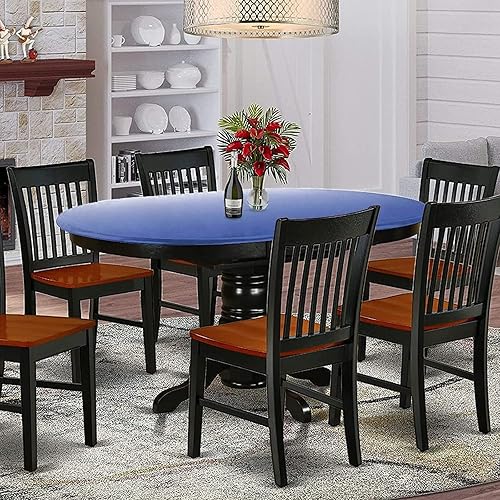 Miniatura 2 de XISUNYA Mantel ovalado ajustable para patio, de poliéster elástico degradado, mantel con estampado de mar y océano misterioso profundo, se adapta a