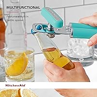Vista 4 de KitchenAid Classic - Abrelatas con varias funciones y sacacorchos de fácil uso, rueda de corte de acero inoxidable ultra afilada, mangos ergonómicos