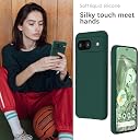 YATWIN Silicone Back Case for Google Pixel 8, Soft-Touch Phone Back Cover for Google Pixel 8 - Dark Green gallery image