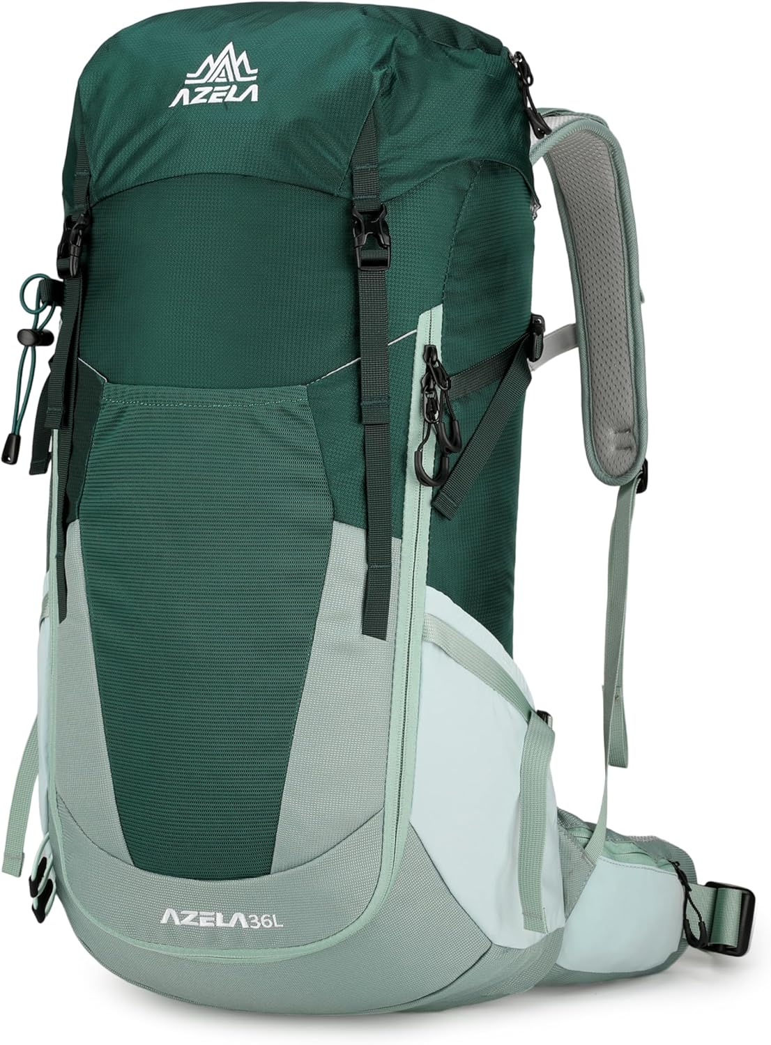 36L Internal Frame Backpack for Outdoor Hiking Camping Travel Backpacking with Rain Cover for Men and Women (Red)