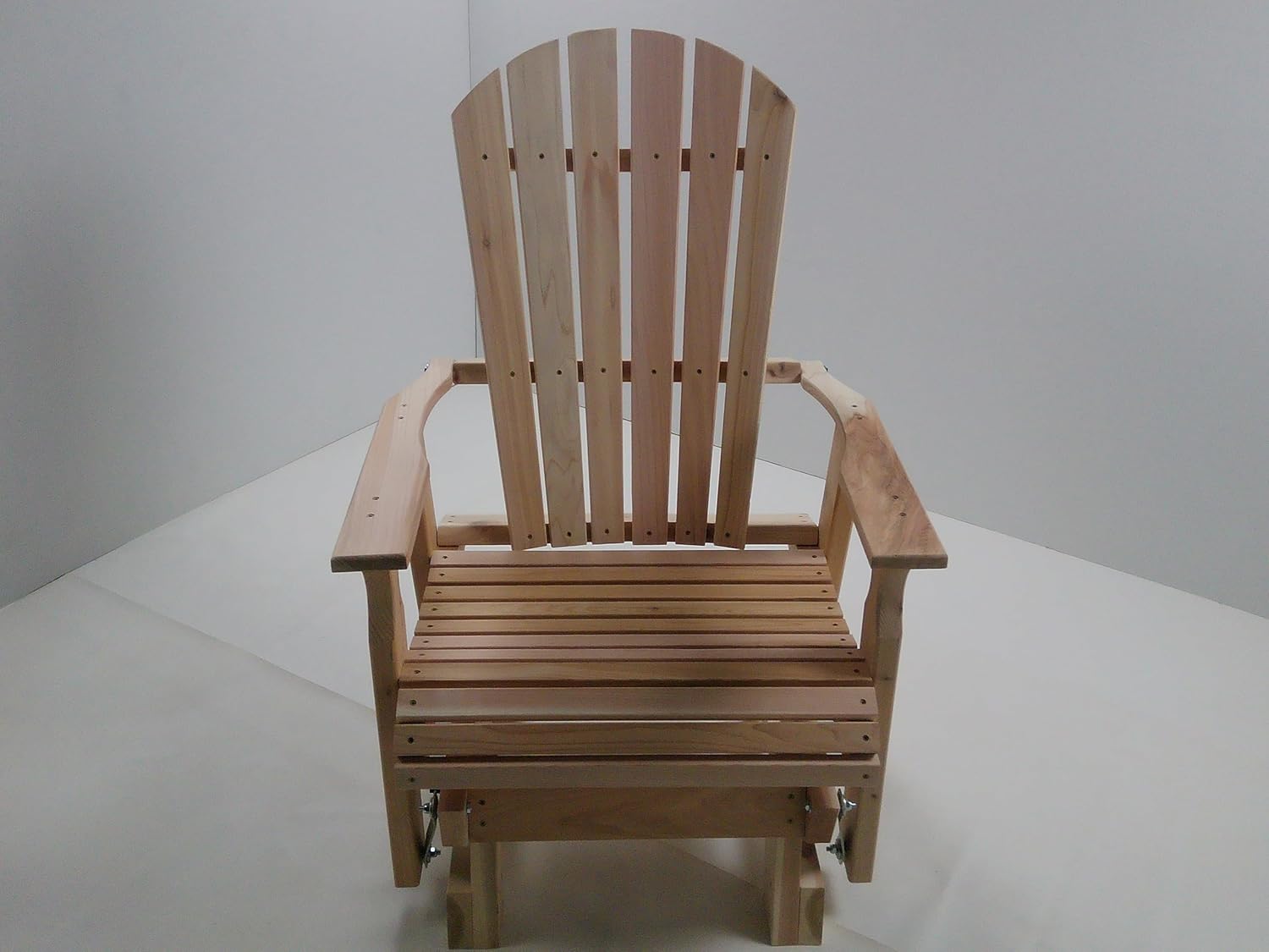 2 Foot Natural Cedar Fanback Adirondack-Style Glider, Amish Crafted