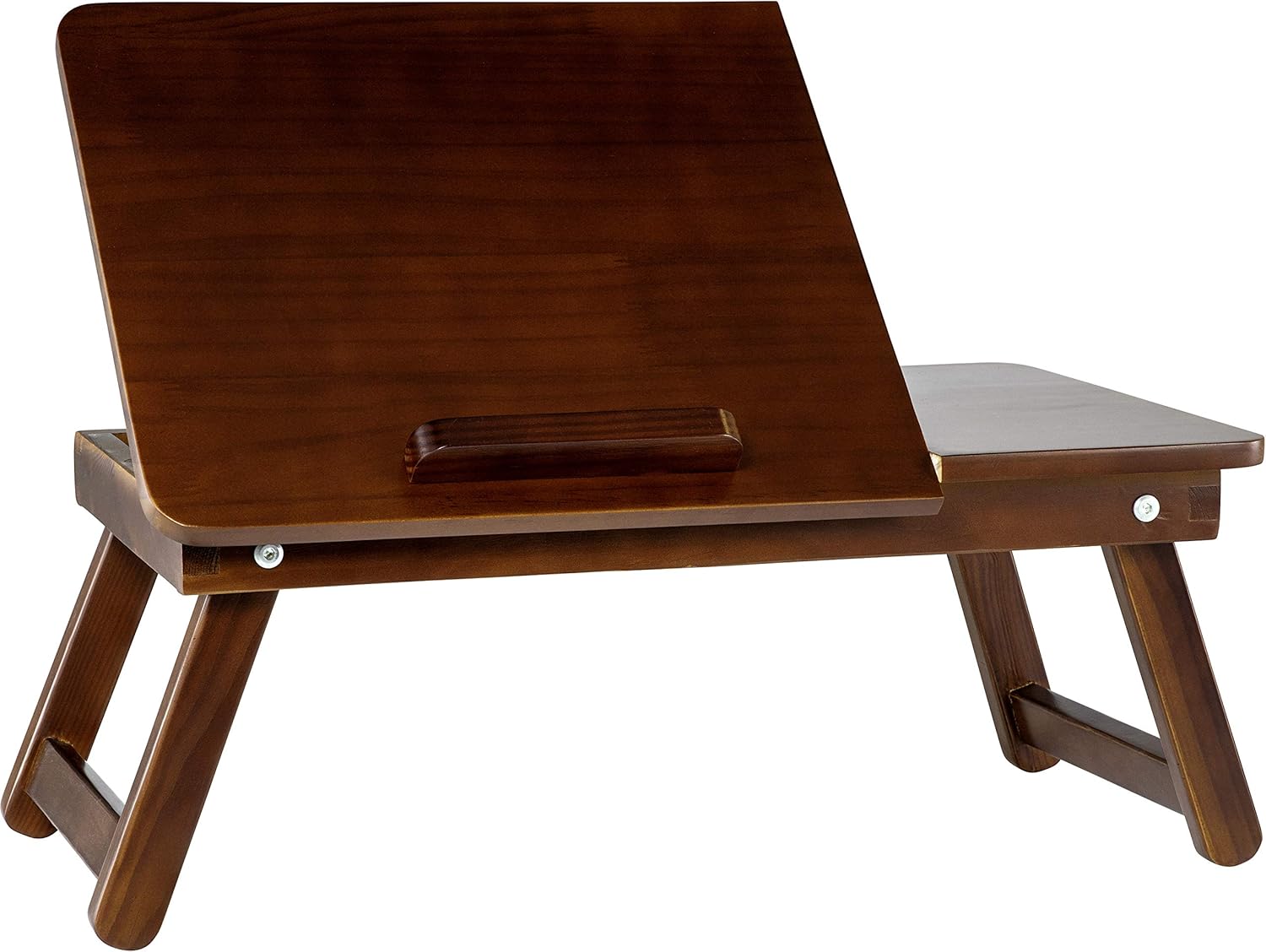 Wood Desk - Multi-Tasking Tray - Attractive Natural Wood - Light and Portable - Adjustable Angle Top - Perfect for Reading, Studying, Working in Your Bed, on The Couch or Floor, Medium