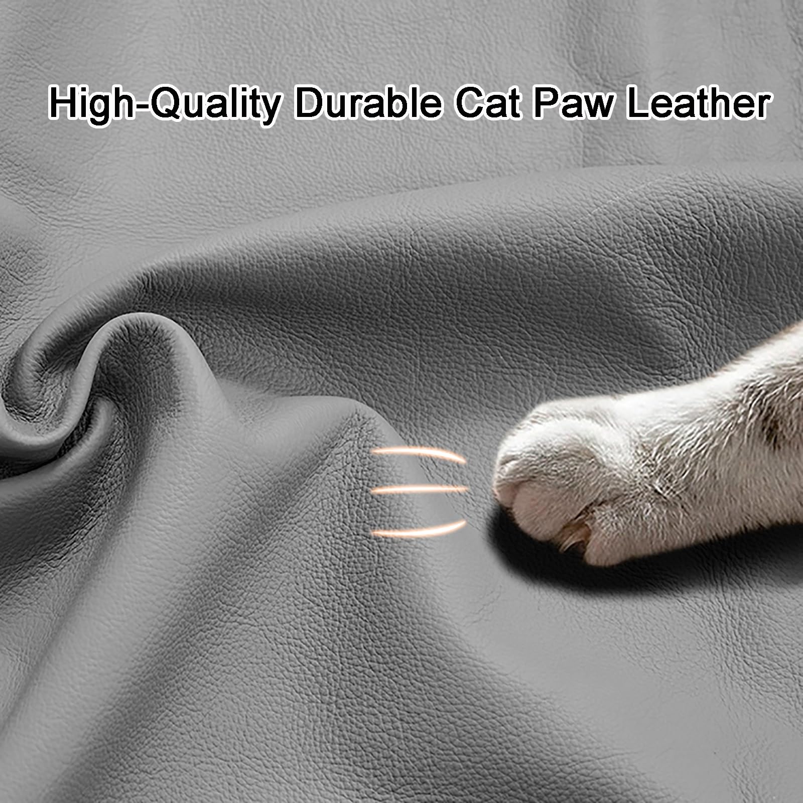 Gepolsterte Esszimmerstühle aus Katzenkratzleder mit Metallbeinen - Bequeme Küchenstühle für Esszimmer, Wohnzimmer und Büro, stilvoll a Braun.