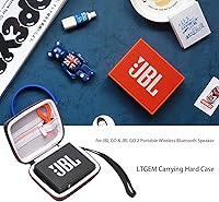 Vista 6 de LTGEM - Funda compatible con JBL GO2 / GO 2 / GO Altavoz ultra portátil impermeable, negro y gris