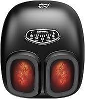 Snailax Shiatsu Foot Massager with Heat, Compression & Vibration - Plantar Fasciitis Relief, Fits Size 13, Under Desk Foot Warmer