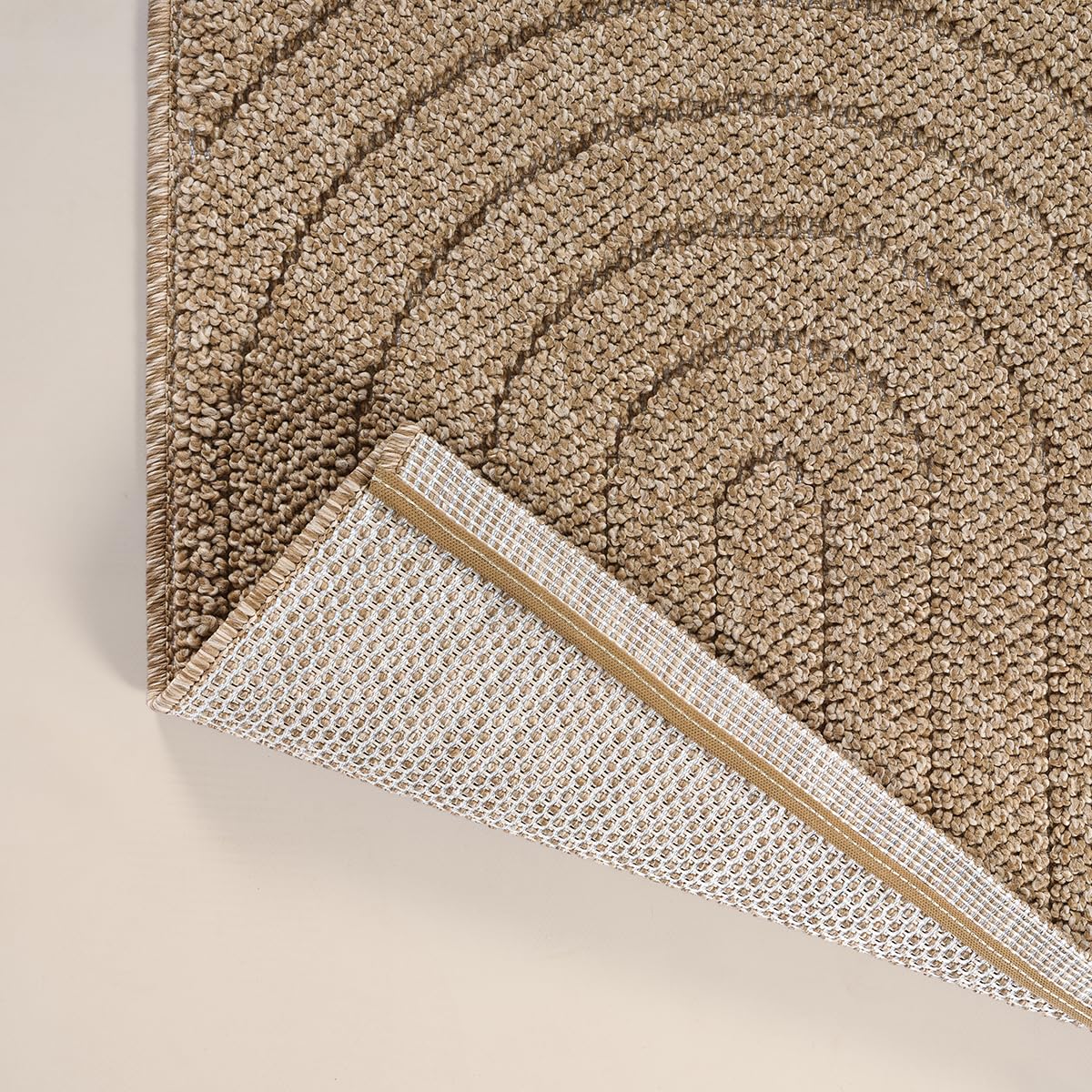 the carpet Cairo – Tapis d’extérieur résistant aux intempéries, Aspect Jute Naturel avec Boucles, Durable, Facile d’Entretien, pour Balcon, terrasse et Jardin, 160 x 220 cm