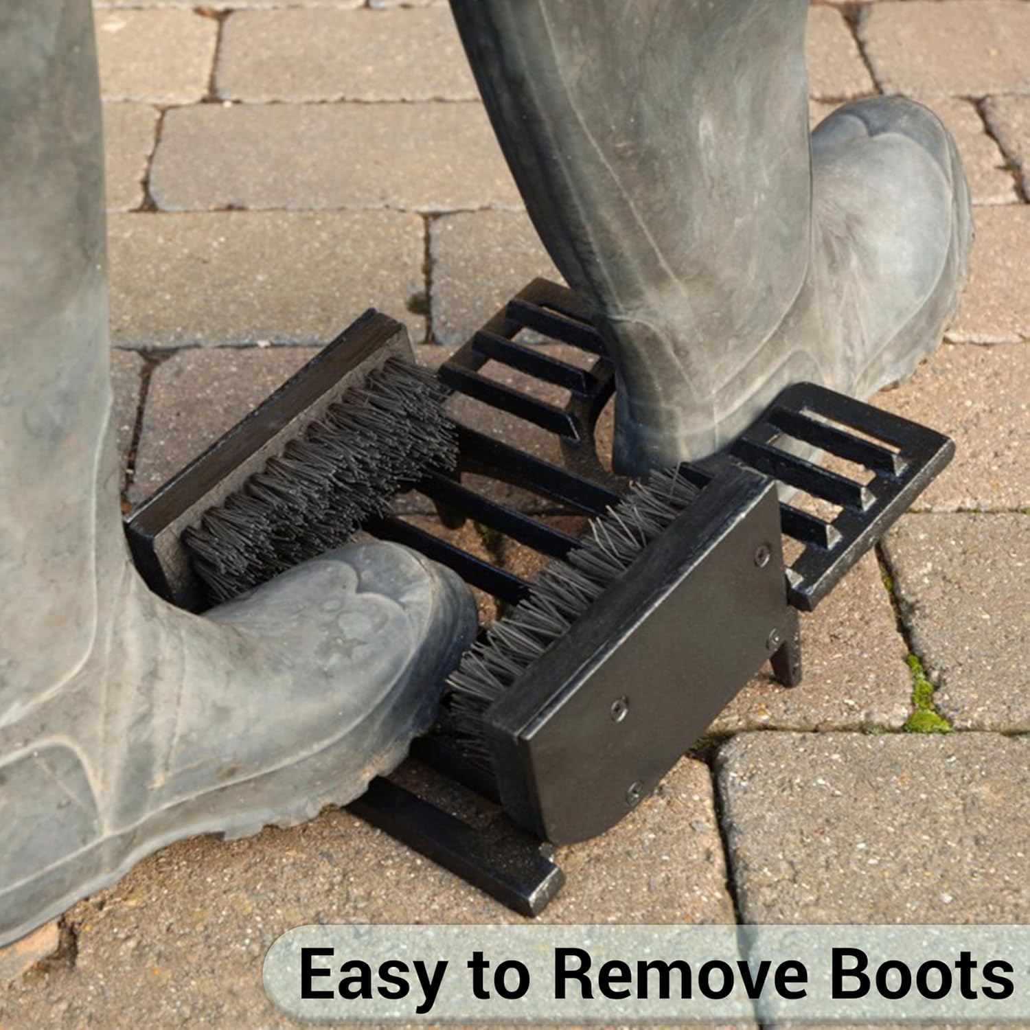 ARSUK 3 in-1 Welly Boot Brush Mud Scraper Scrubber Jack Puller - Shoe Dirt Remover Cleaner for Indoor and Outdoor Heavy Duty Cast Iron