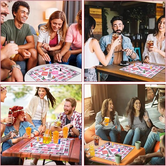 Drinking Game for Adults,Adult Monopoly Board Game,Truth Or Dare Game Adult for 2-8 Players,Icebreaker Party Game for Girls Night Bachelorette,Groups,Friends & House Parties