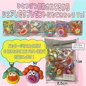 Amazon.co.jp: SHOP SHIMATARO Funny Face Key Holder, 6 Piece Set