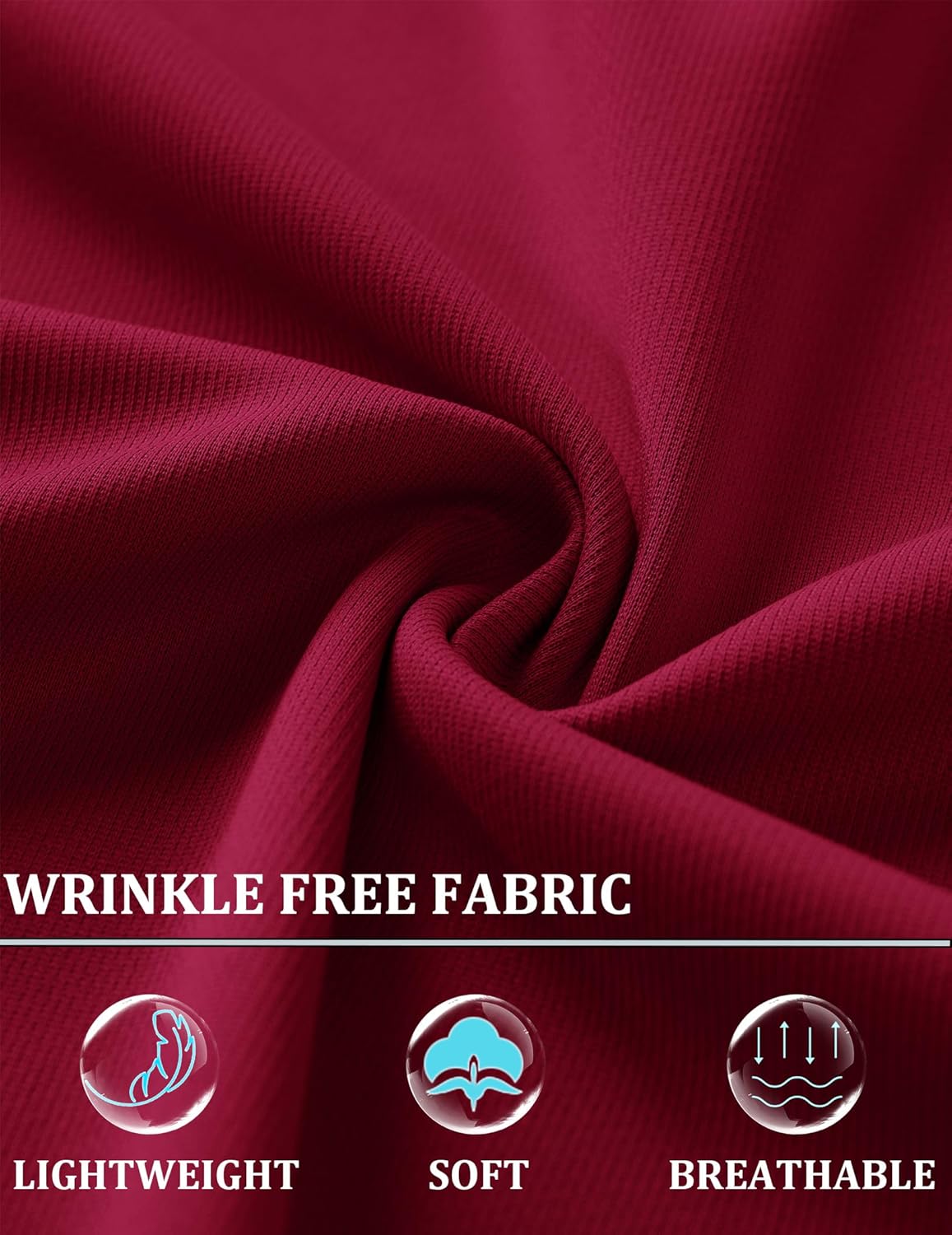 COOFANDY Men's Polo Shirts 2025 Long Sleeve Casual Golf Shirts Light Weight Moisture Wicking Pullover Shirts - Image 4