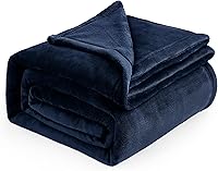 Bedsure GentleSoft Navy Blue Fleece Blanket Queen Size 90x90 - Ultra Soft Lightweight Cozy Microfiber Bed Blanket