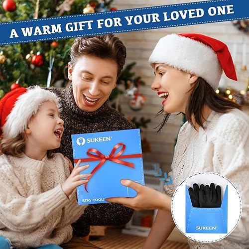 Miniatura 6 de Sukeen Guantes de invierno para niños, antideslizantes para pantalla táctil, guantes de ciclismo para niños y niñas, guantes ligeros para correr,