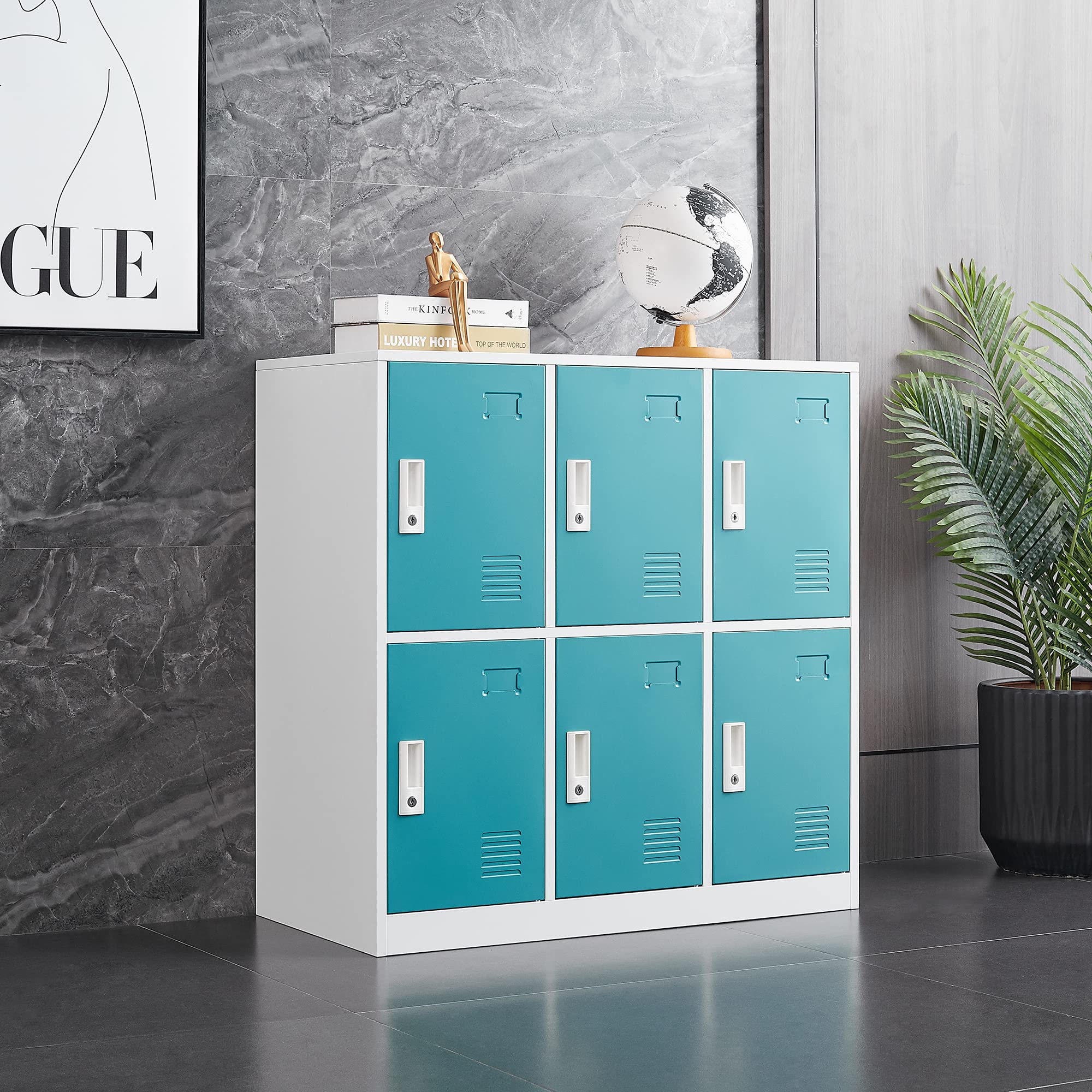 Amazon.co.jp: WIILAYOK ロッカー、6ドアメタルロッカー収納