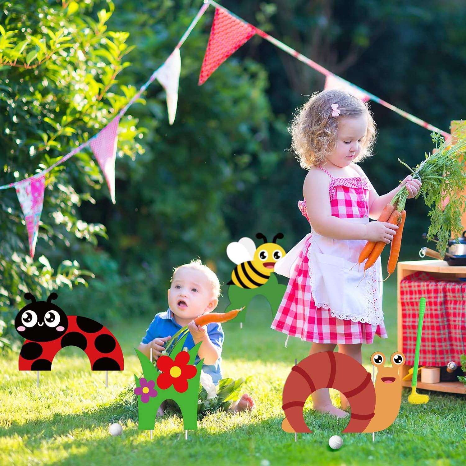 gisgfim Animals Golf Game Set Kids Children Birthday Party Floral/Animal Obstacles Mini Golf Toy Indoor and Outdoor Games for Boys and Girls 6 Pcs Gift (Spring) : Toys & Games