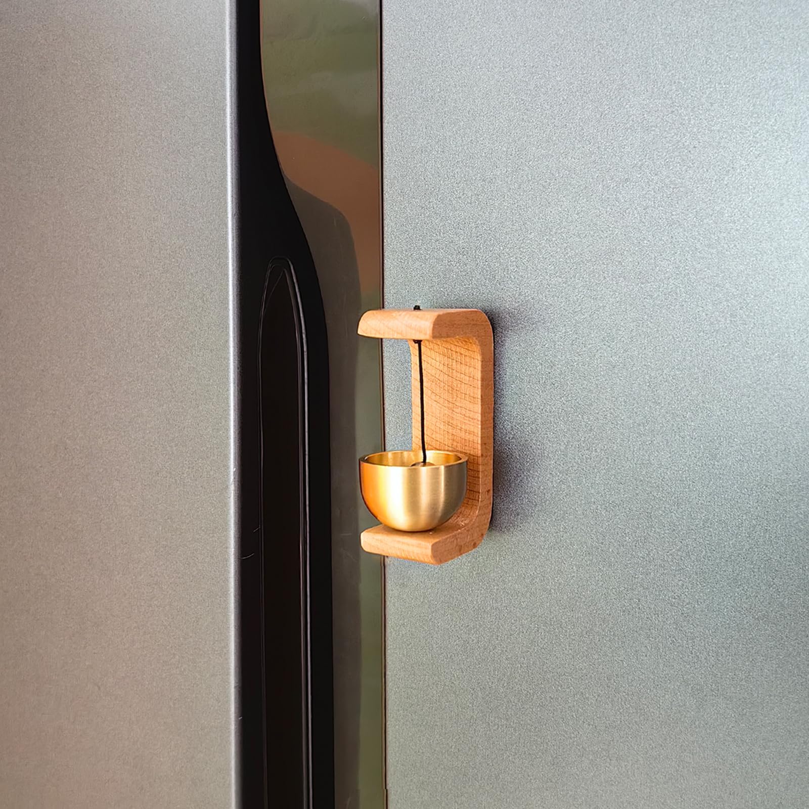 Campanello Magnetico In Legno Di Faggio - Campanello Dopamina Per Porte, Frigoriferi, Design Minimalista - Foto 8