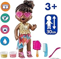 Vista 4 de Baby Alive Sunshine Snacks - Muñeca que come y hace popó, muñeca bebé con temática de verano que se puede usar en el agua, con molde para hacer