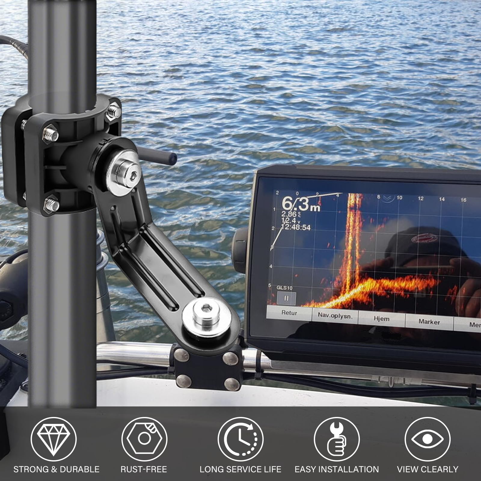 does bass pro install fish finders PROcise Outdoors DEK-It Boat Finder Mount, Single Unit Dash Mount for Fish & Depth Finders, Bassmaster Tested, GPS Electronics Mounting Kit : Electronics Budget-Friendly FFS - Wired2Fish