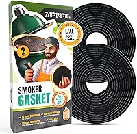 Vista 1 de Junta para Big Green Egg L/XL/XXL – Paquete de 2 sellos de juntas de ahumador de 8 pies – Junta BGE 7/8" x 1/8" Fieltro - Compatible con Big Green