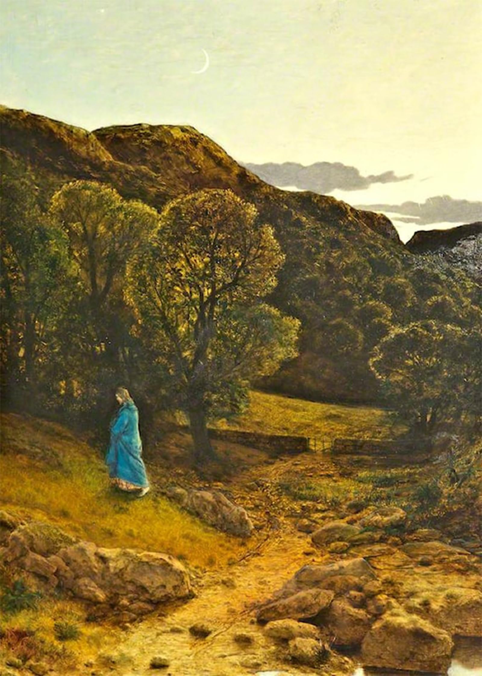 POSTERIIk Vintage Print Pop Art Landscape Artwork the Garden of Gethsemane by William Dyce Art Prints for Office Home Decor 60x90cm